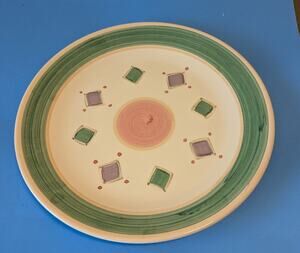 Caleca Italy Fiorito 14" Round Platter Chop Plate Hand Painted Sicily Pottery